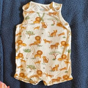 Mud Pie Baby Romper with Animal Print